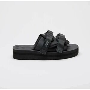 SUICOKE MOTO-VPO OG-056VPO Black Vibram Platform Slides Sandals Slippers Size 5